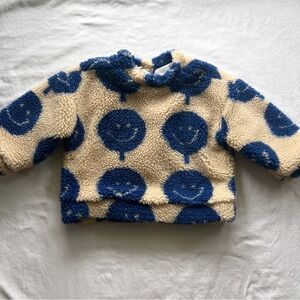 Toddler Smiley Sherpa pullover sweatshirt unisex